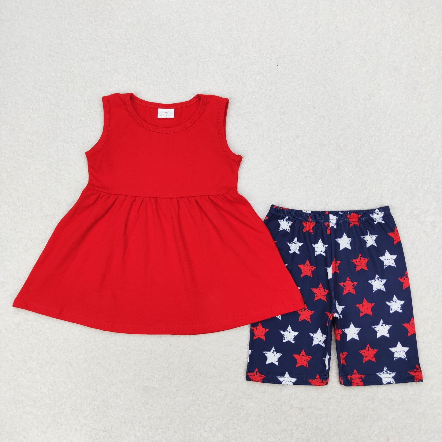 GSSO1302 july 4th star shorts girl summer outfit 202406 RTS