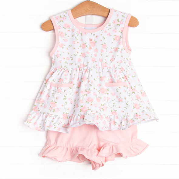 GSSO1305 flowers shorts girl summer outfit 202404 preorder