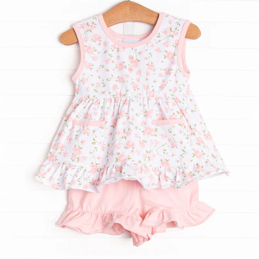 GSSO1305 flowers shorts girl summer outfit 202404 preorder