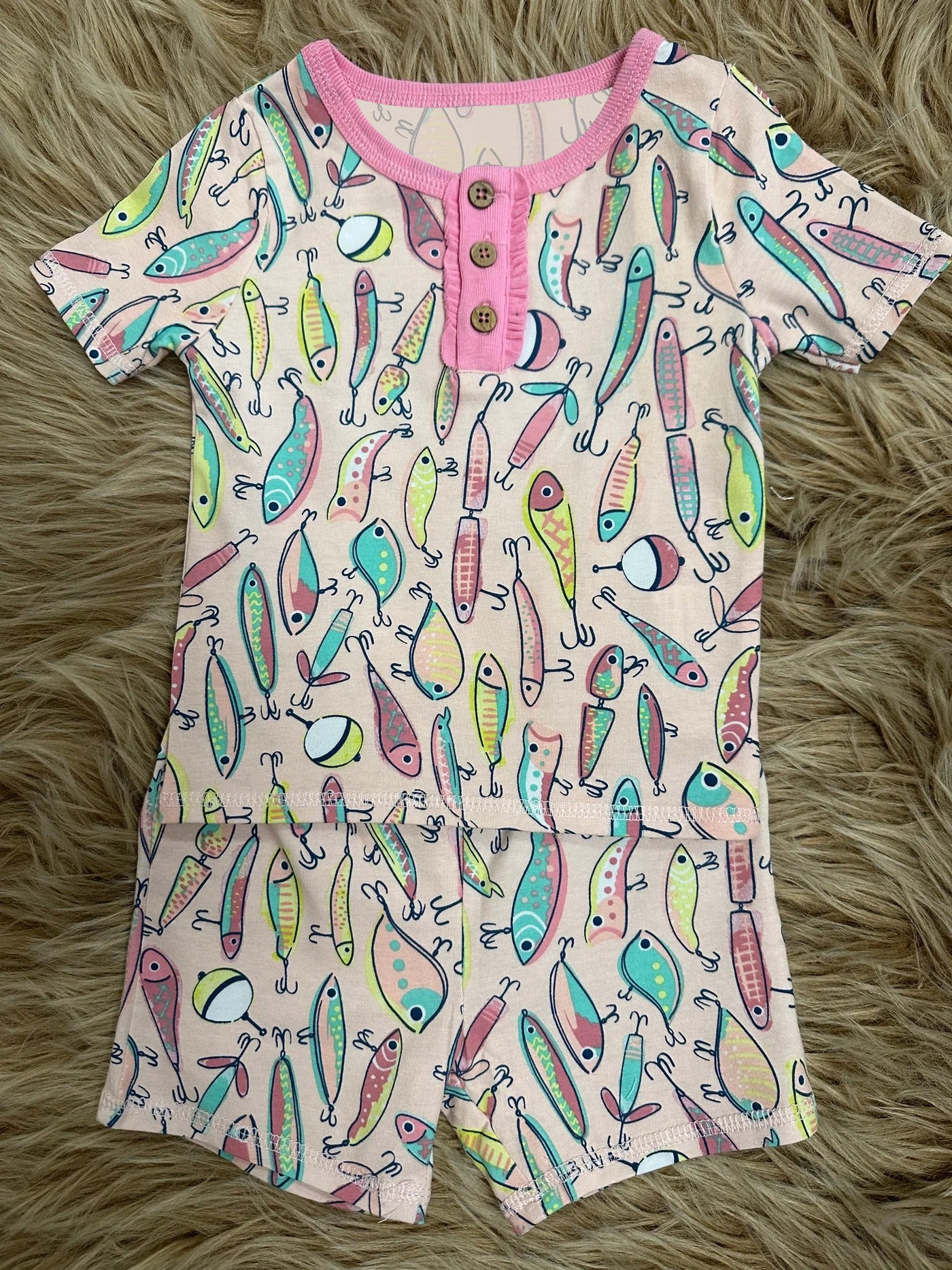 GSSO1399 preorder western fish short sleeve girl shorts outfit 202404