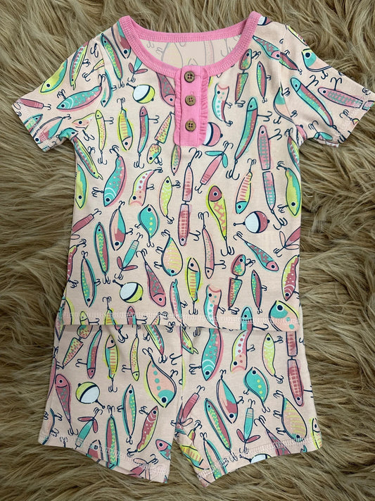 GSSO1399 preorder western fish short sleeve girl shorts outfit 202404