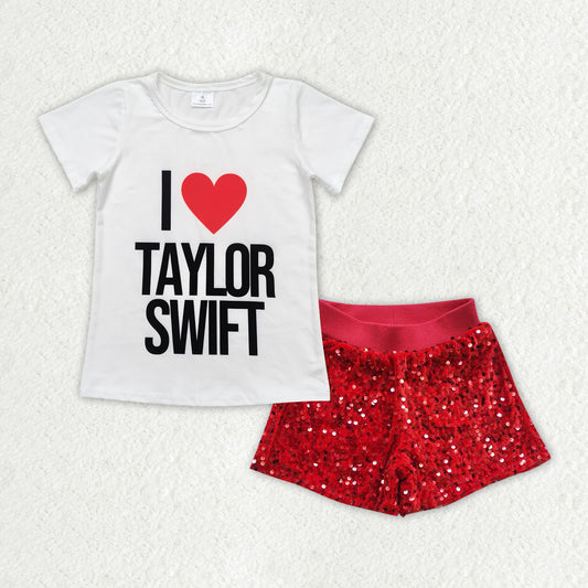 GSSO1456组合 western  TS Taylor swift shorts Sequin shorts girl summer outfit  202406 RTS