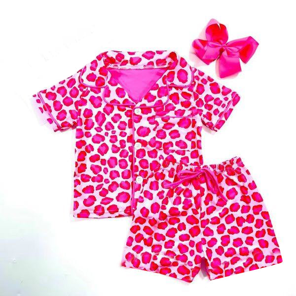 GSSO1638 preorder  hot pink girl pajamas summer outfit 202411