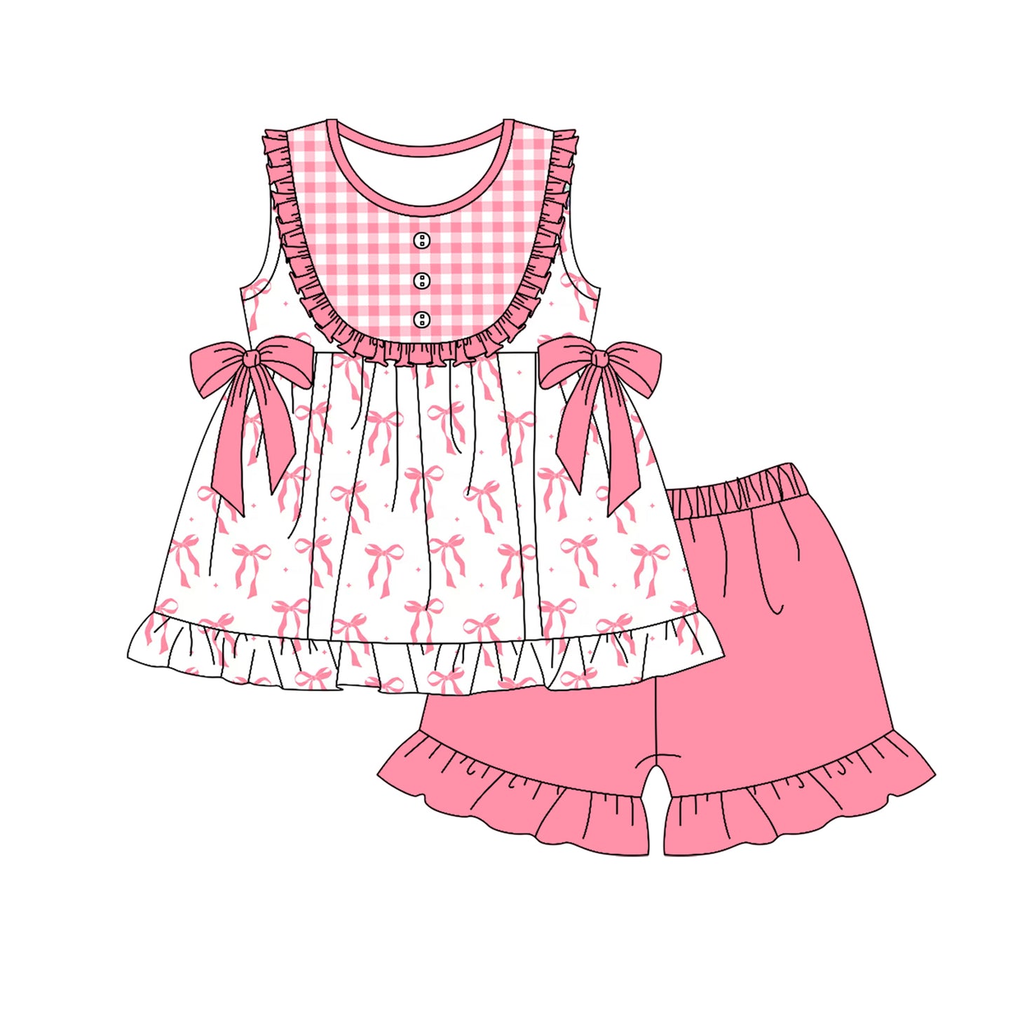 GSSO1639 preorder bow girl summer outfit 202412