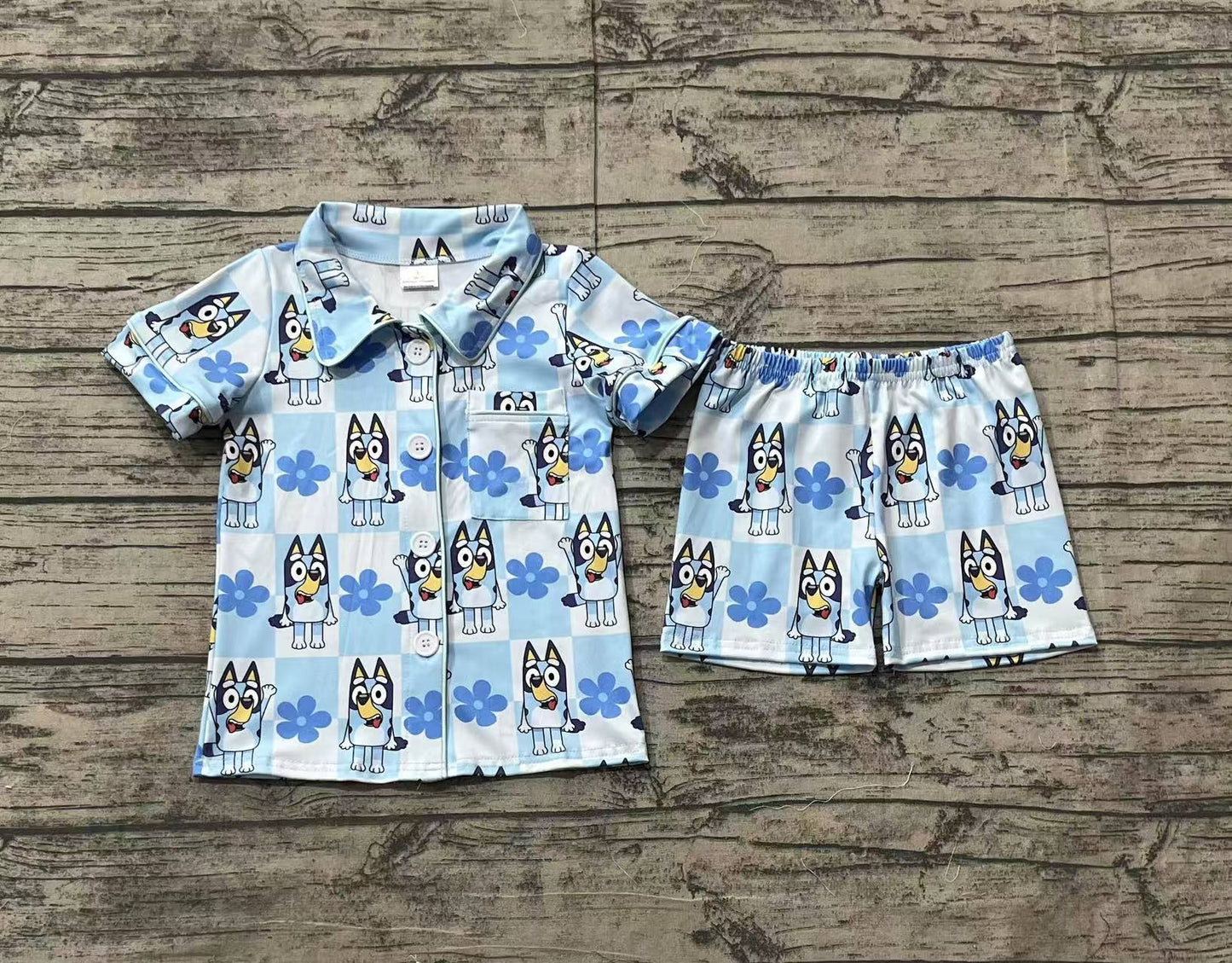 GSSO1800 western  bluey pajamas girl boy summer outfit 202412 preorder