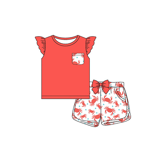 GSSO1813 western crab bow pajamas girl  summer outfit 202412 preorder