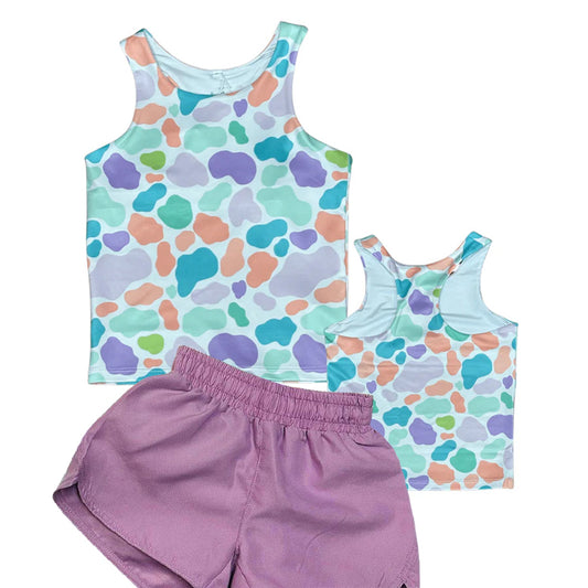 GSSO1814 western colorful camo girl  summer outfit 202412 preorder（