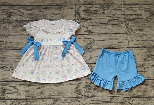 GSSO1875 big sister flowers girl summer  outfit 202501 preorder