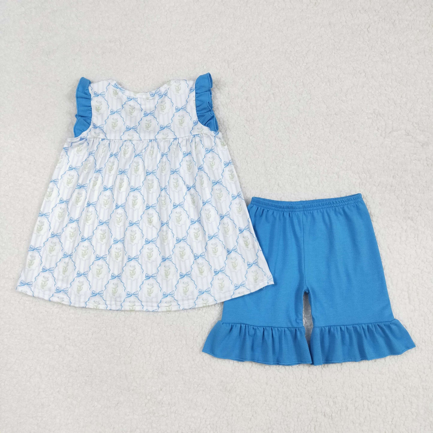 GSSO2004 flowers bow western girl summer outfit 202502 RTS