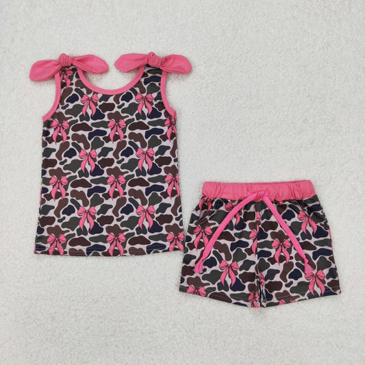 GSSO2083 bow leopard  girl  summer outfit 202503 RTS