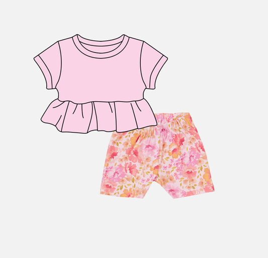 GSSO2104 flowers girl summer  outfit 202502 preorder