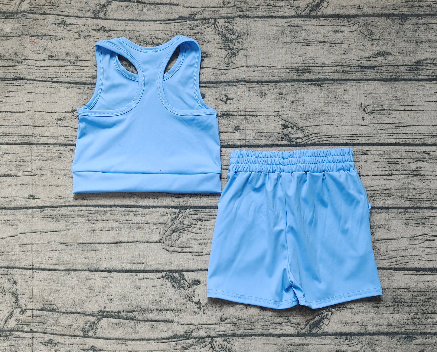 GSSO2132 blue solid color yoga summer girl shorts outfit 202502 preorder