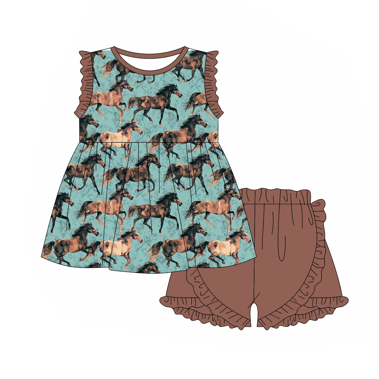 GSSO2146 horse western girl summer outfit 202502 preorder