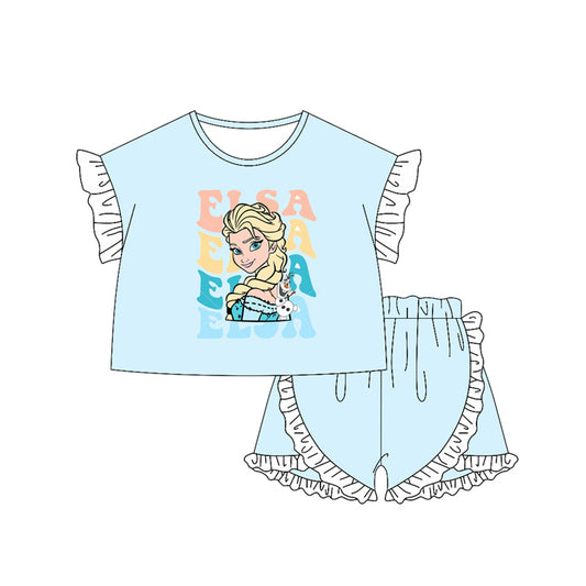 GSSO2161 princess Elsa girl  western girl summer outfit 202502 preorder