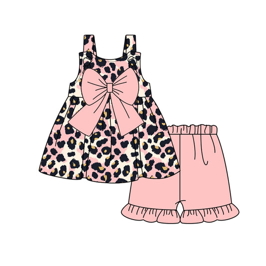 GSSO2167 leopard bow western girl summer outfit 202502 preorder