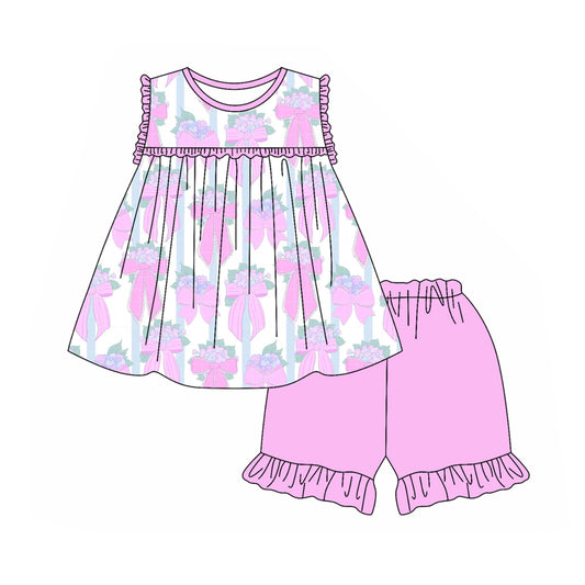 GSSO2169 flowers bow western girl summer outfit 202502 preorder