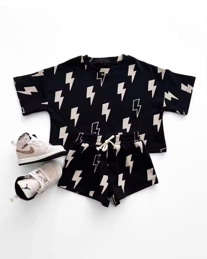 GSSO2206 preorder western lightening  short sleeve shorts girl summer outfit 202502