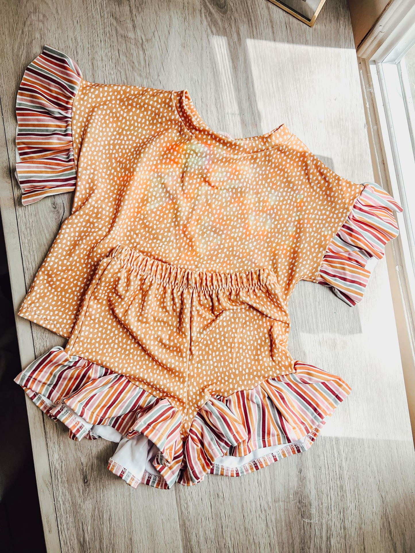 GSSO2227 preorder  dots western short sleeve shorts girl summer outfit 202502