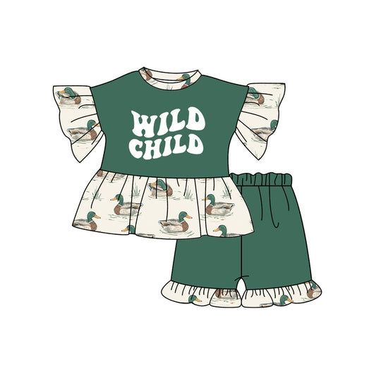 GSSO2249 preorder wild child western short sleeve shorts girl summer outfit 202502