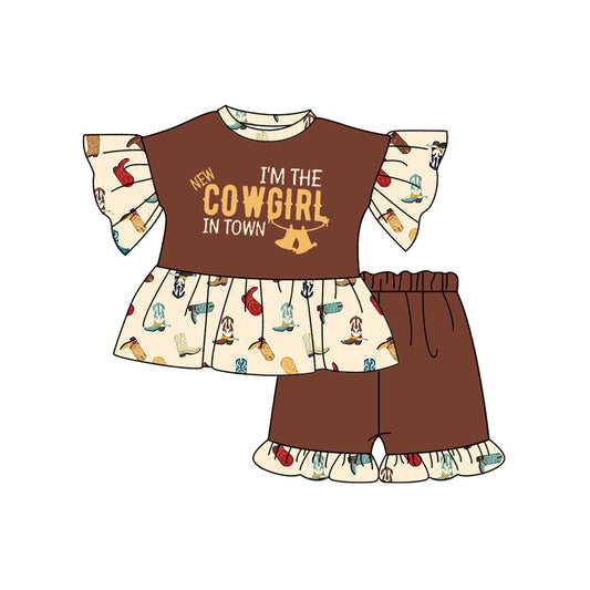 GSSO2250 preorder cowgirl western short sleeve shorts girl summer outfit 202502