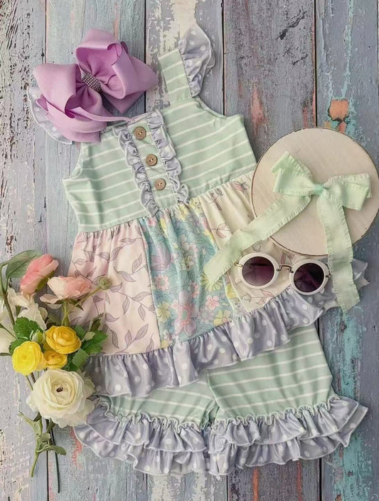 GSSO2366 flowers girl summer  outfit 202503 preorder
