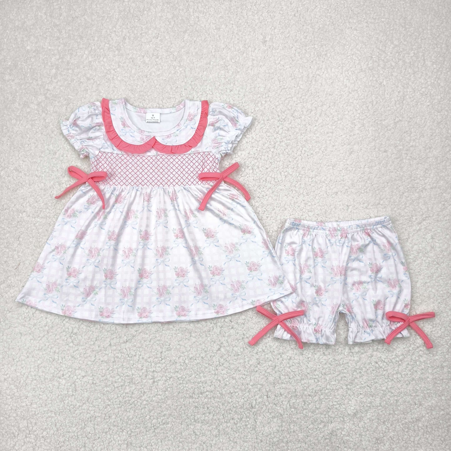 GSSO2368 Embroidery flowers girl summer  outfit 202505 rts