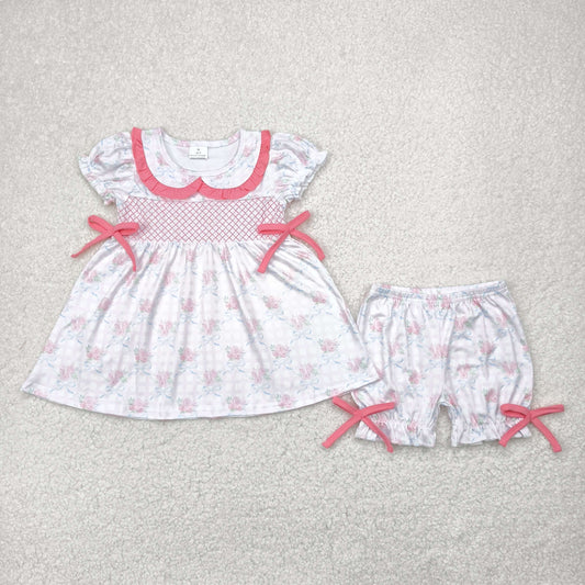 GSSO2368 Embroidery flowers girl summer  outfit 202505 rts