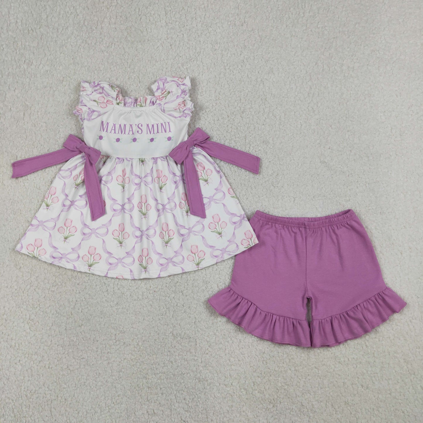 GSSO2489 MAMA'S MINI girl summer  outfit 202504 RTS