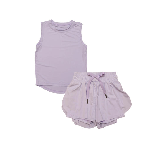 GSSO2571组合 yoga Solid color cotton girl summer  outfit 202504 preorder