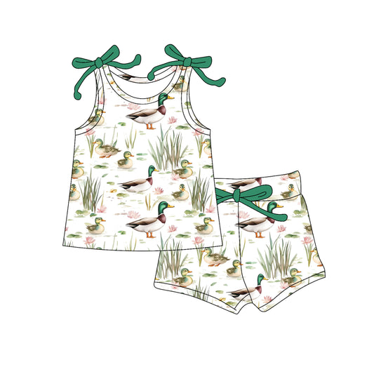 GSSO2575  preorder duck spring hunting western short  girl summer outfit 202504