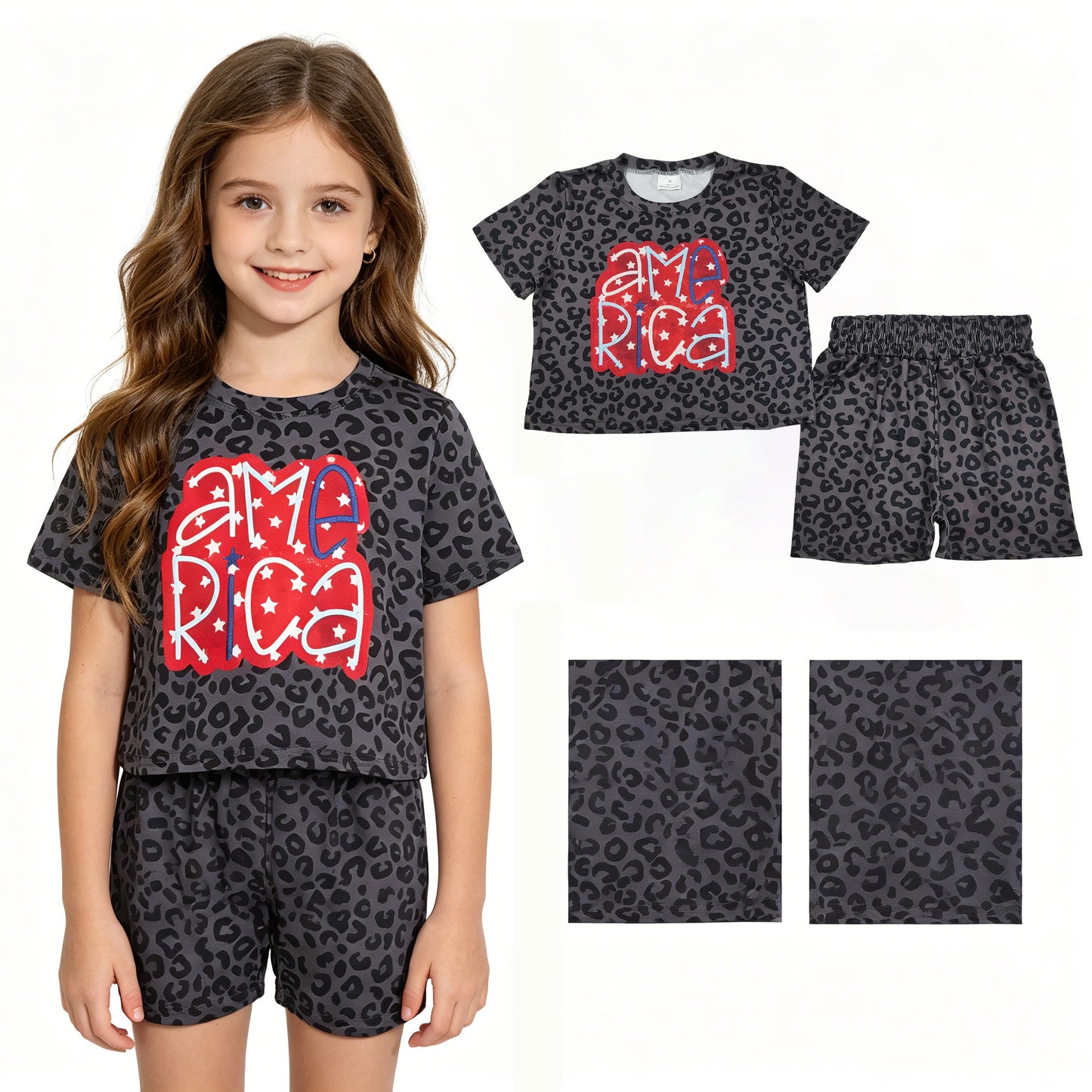 GSSO2576   4th July America USA boy summer outfit 202604 RTS