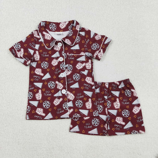 GSSO2678 cheer go team girl pajamas outfit 202508 RTS
