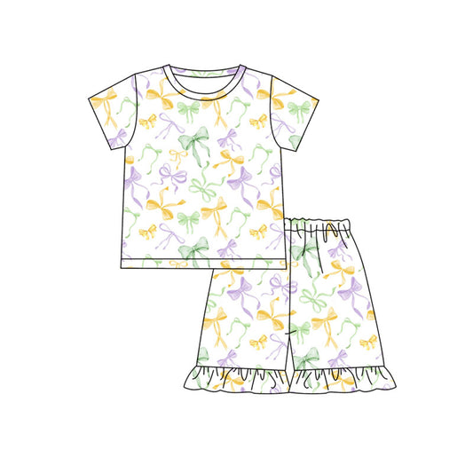 GSSO2717 bow Mardi Gras western  girl summer outfit 202509 preorder