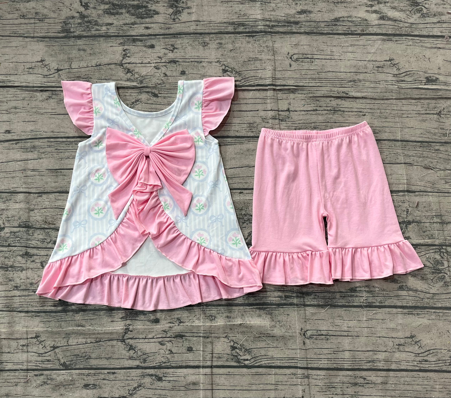 GSSO2732  bow western  girl summer outfit 202511 preorder