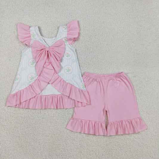 GSSO2732  bow western  girl summer outfit 202512 RTS