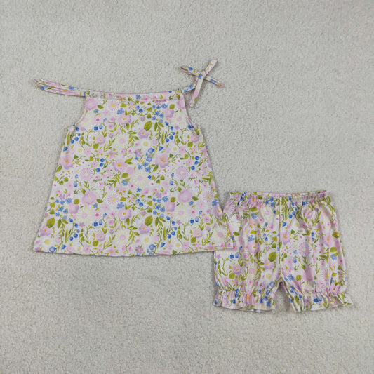 GSSO2778-到2xL flowers girl summer outfit 202603 RTS
