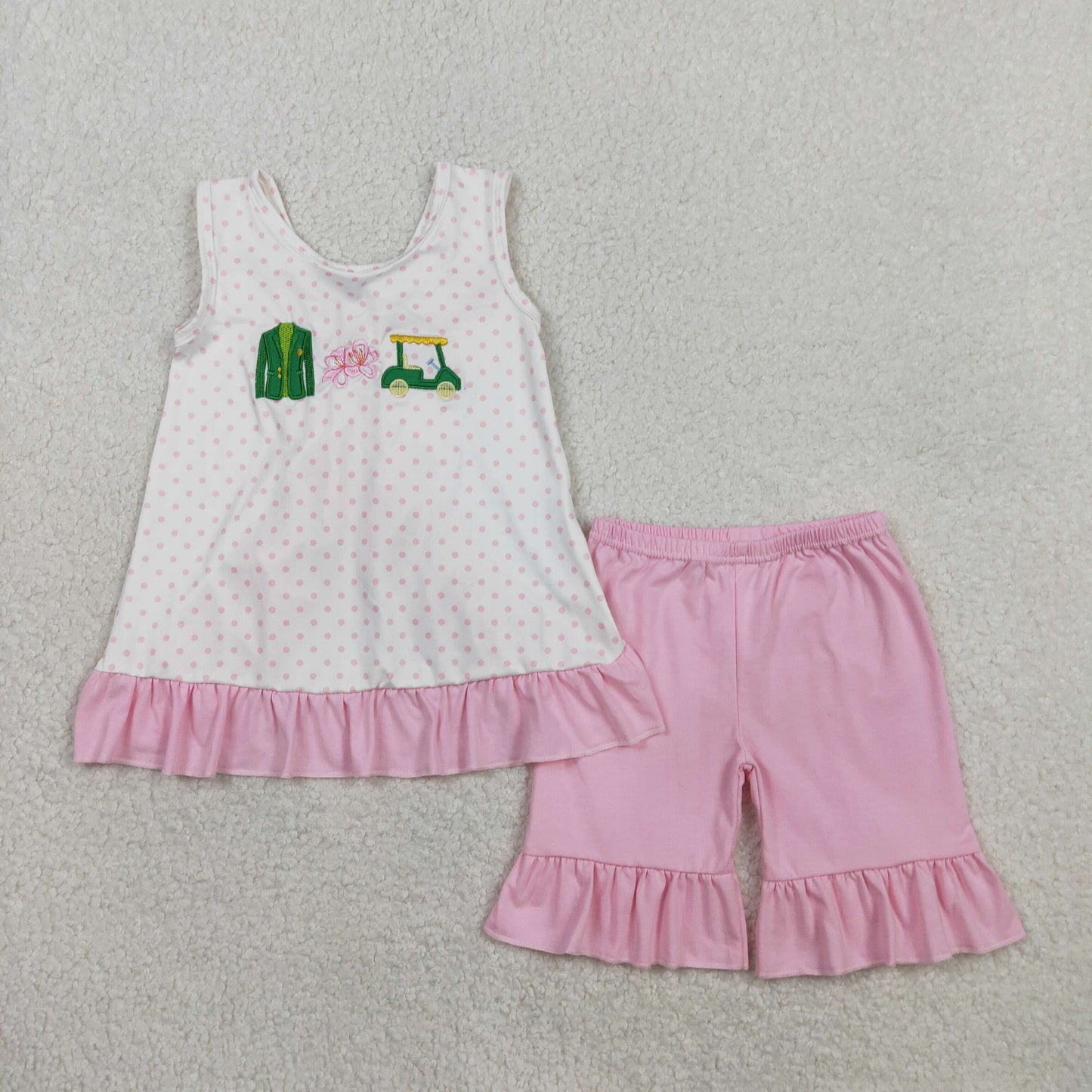 GSSO2884 golf  embroidery girl summer outfit 202601  RTS