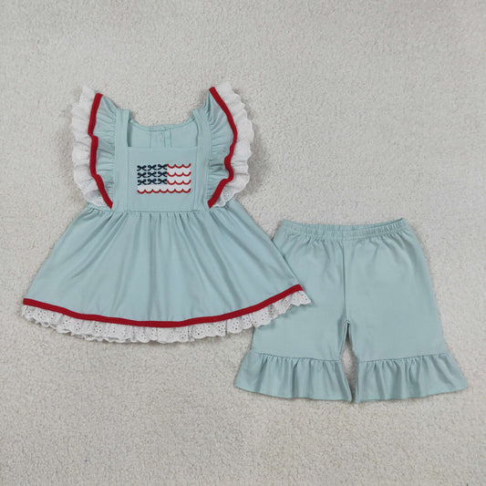 GSSO2926 embroidery girl summer outfit 202603 RTS