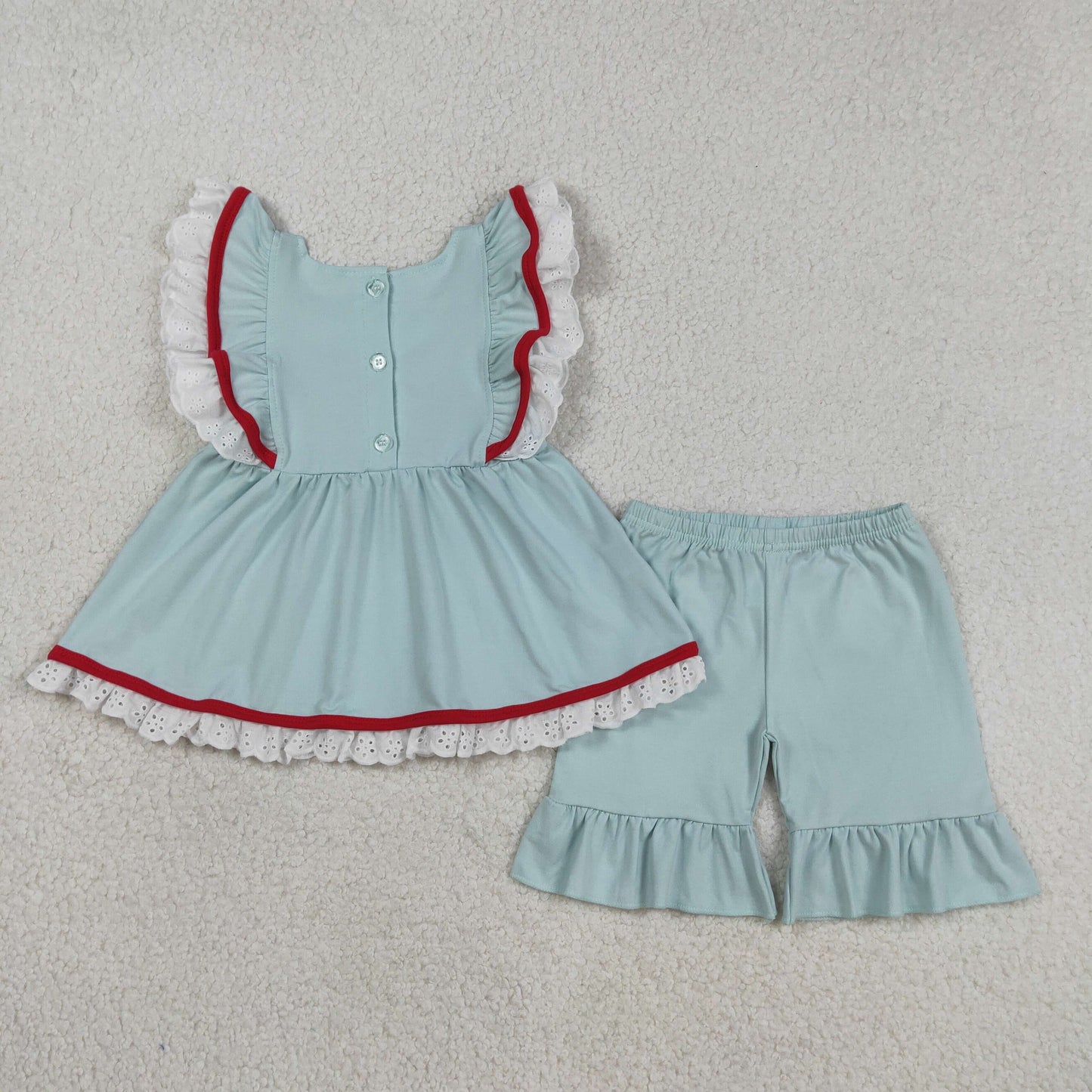 GSSO2926 embroidery girl summer outfit 202603 RTS