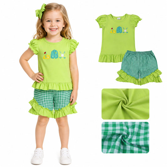 GSSO3033 embroidery golf GIRL summer outfit 202604 RTS