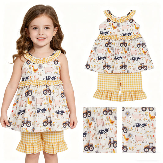 GSSO3071 cow farm GIRL summer outfit 202604 RTS