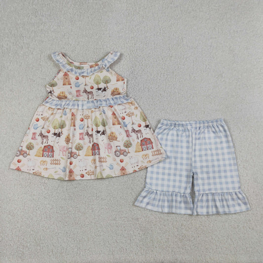 GSSO3077 cow farm GIRL summer outfit 202604 RTS