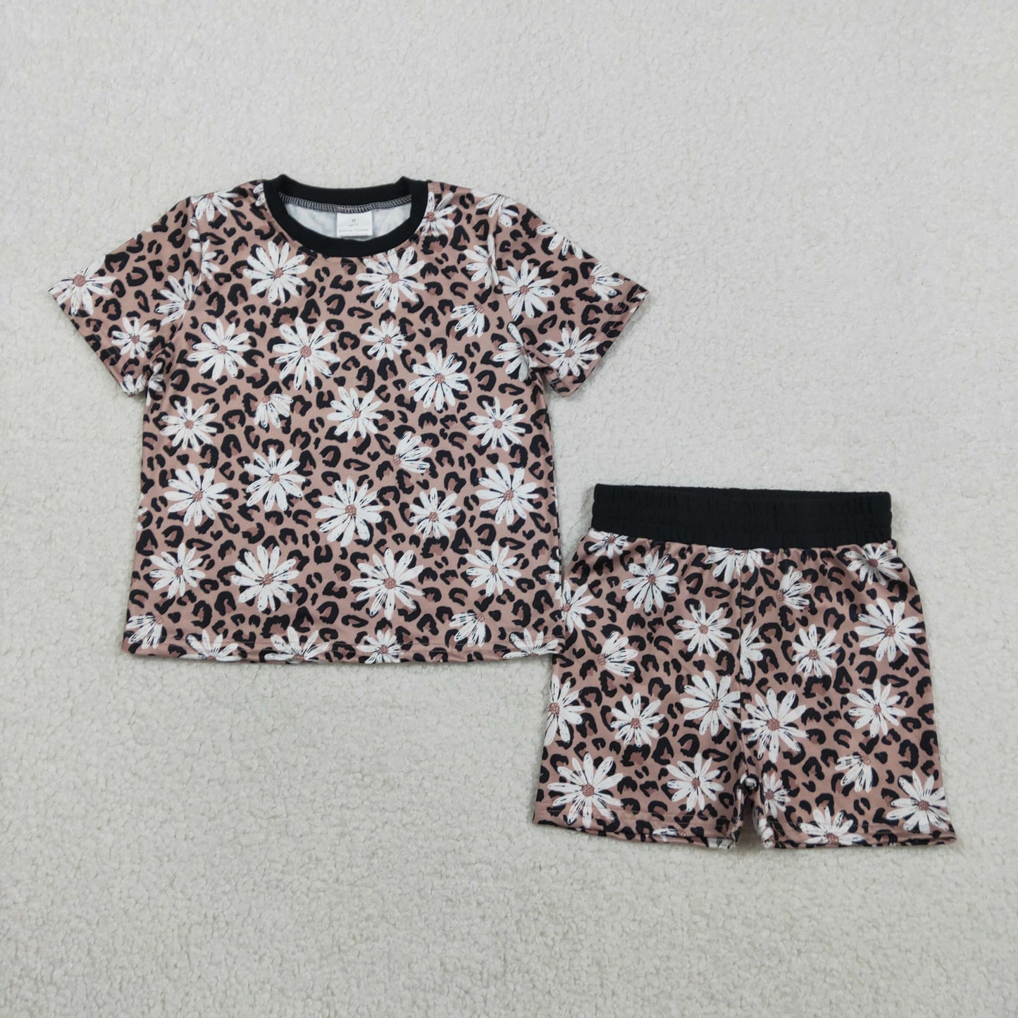 GSSO3079  Flower leopard GIRL summer outfit 202601 RTS
