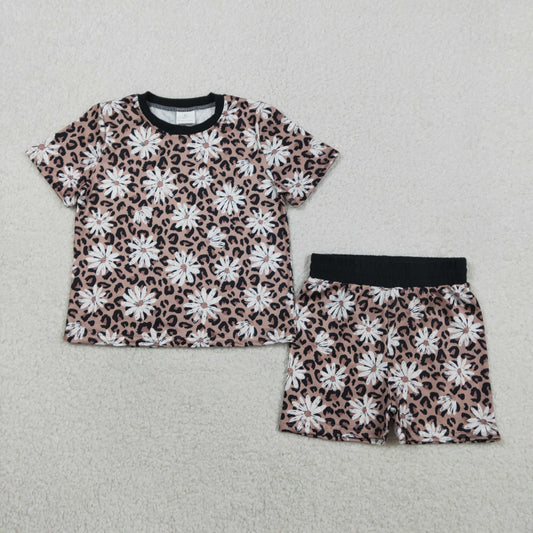 GSSO3079  Flower leopard GIRL summer outfit 202601 RTS
