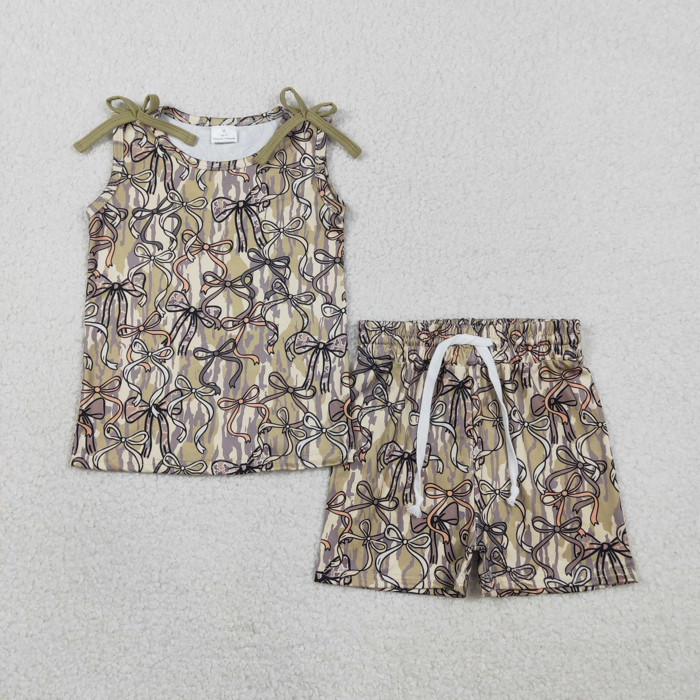 GSSO3127 camo bow GIRL summer outfit 202601 RTS