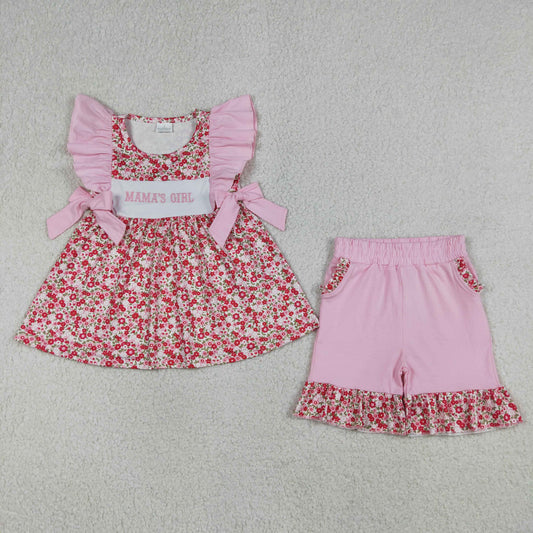 GSSO3131 Embroidery mama's GIRL summer outfit 202603  RTS