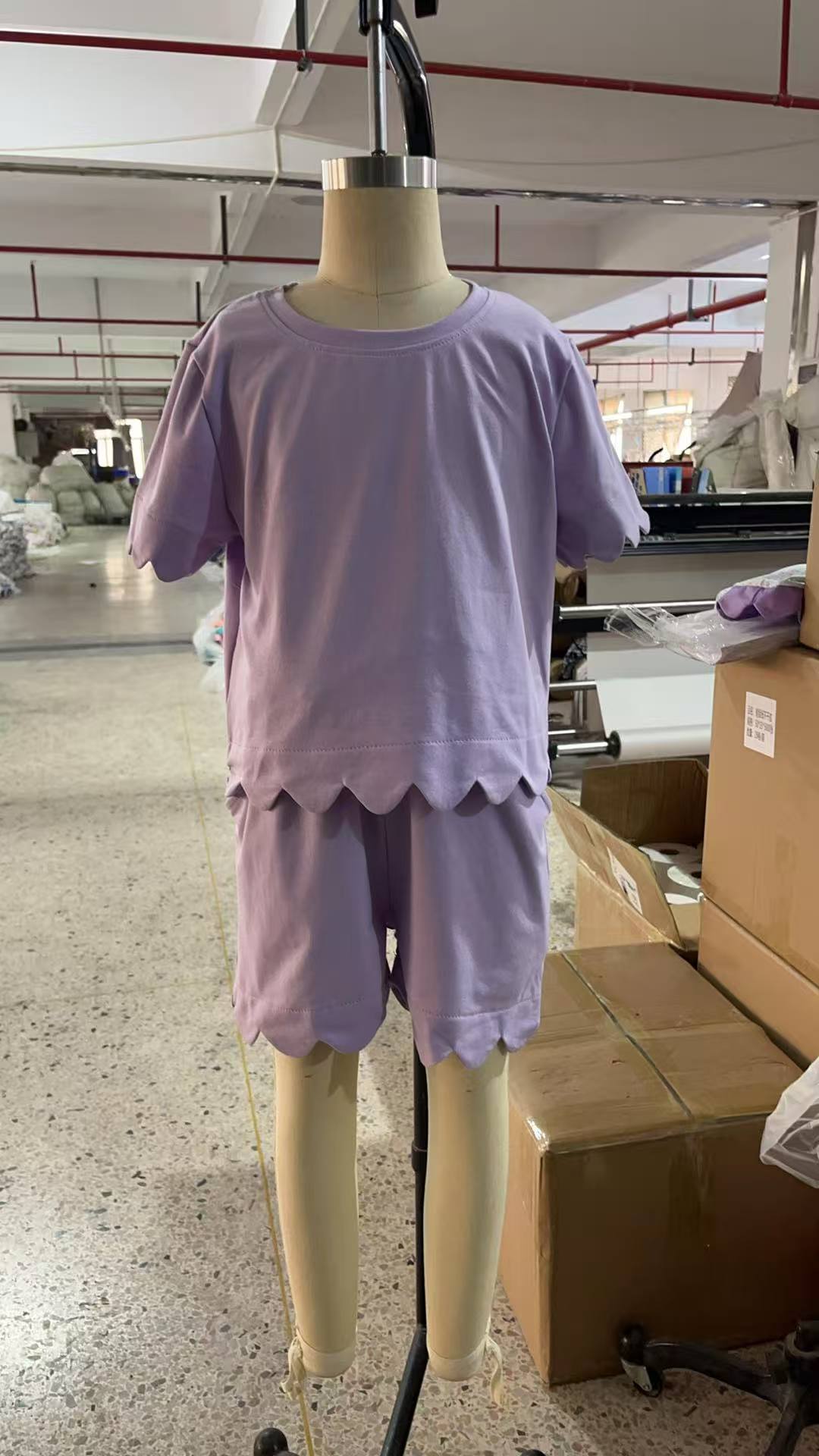 GSSO3171  purple cotton GIRL summer outfit 202603 RTS