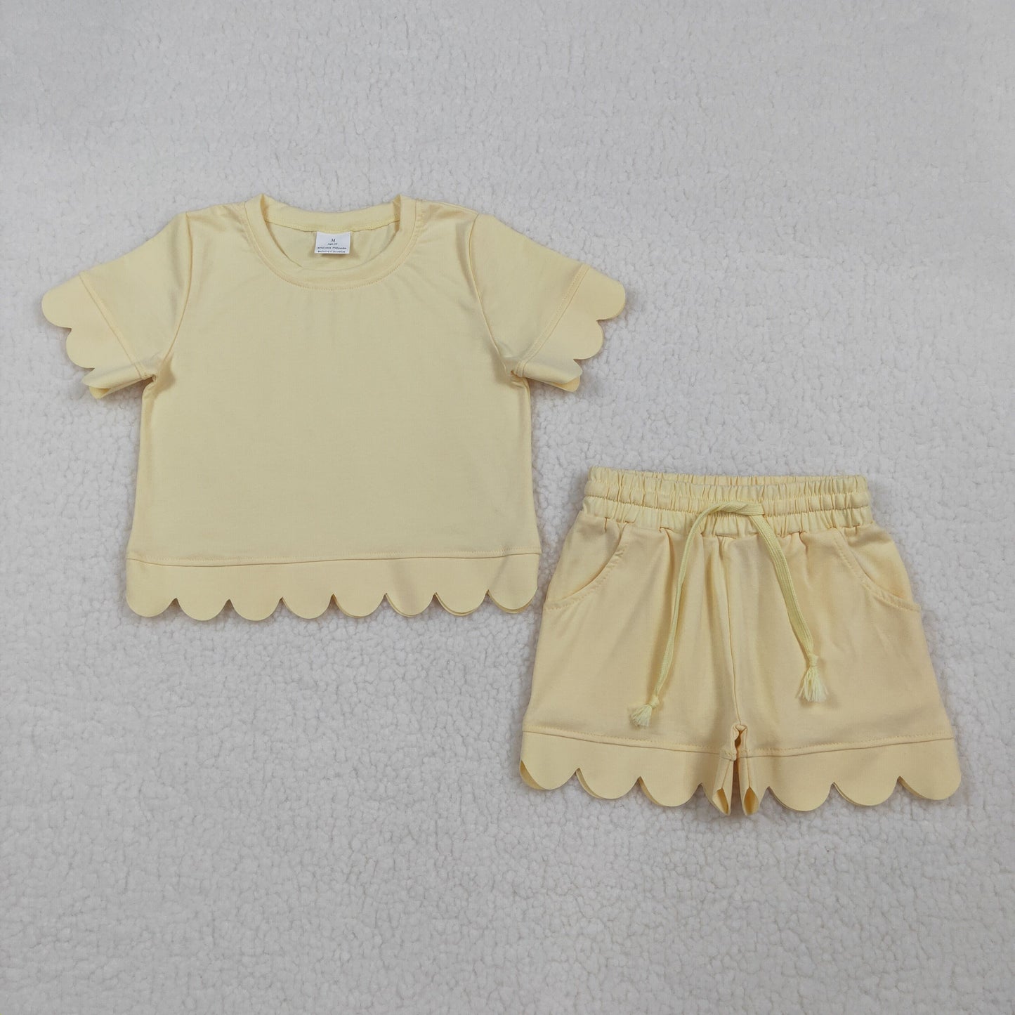 GSSO3175  light yellow cotton GIRL summer outfit 202603 RTS