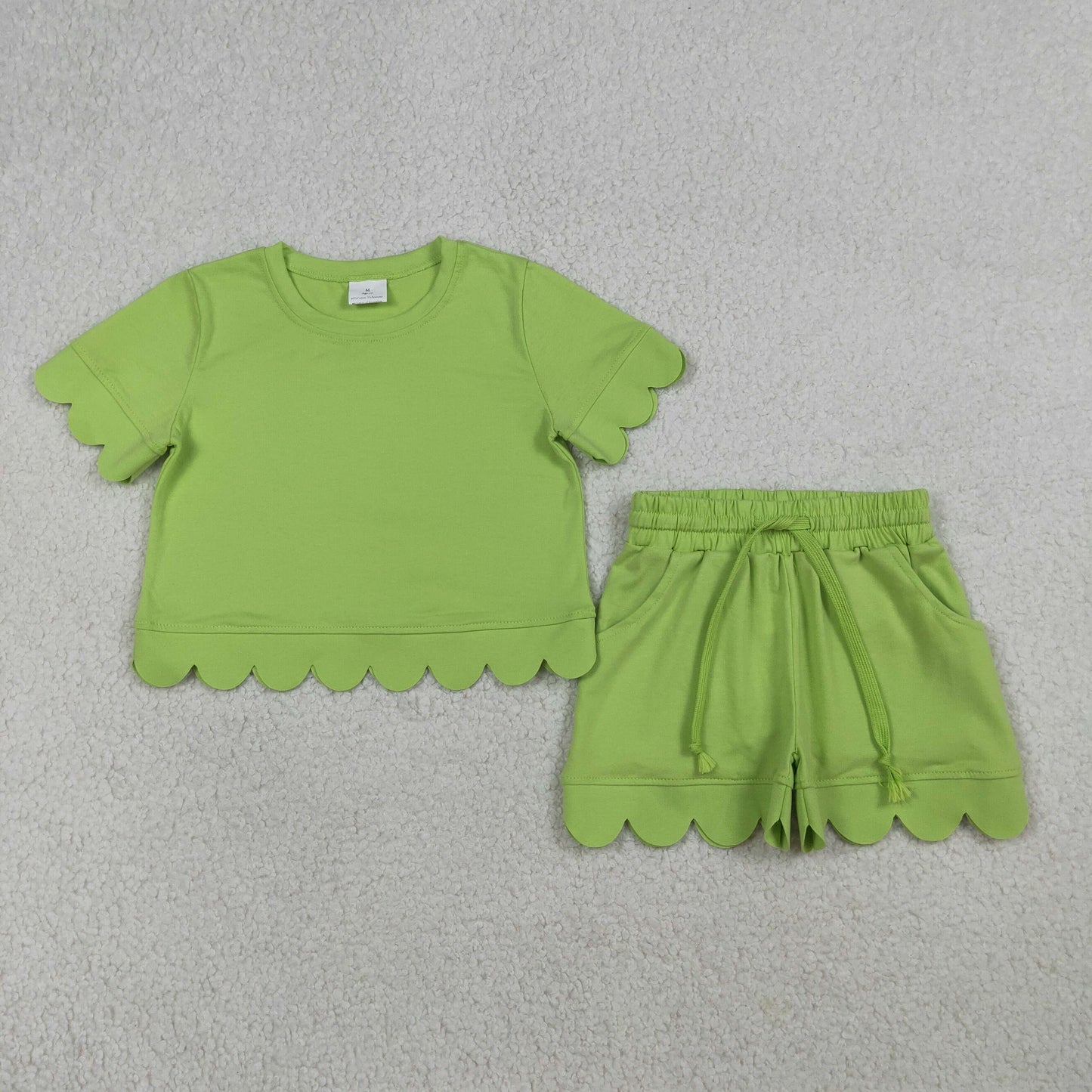 GSSO3179 light green cotton GIRL summer outfit 202603 RTS