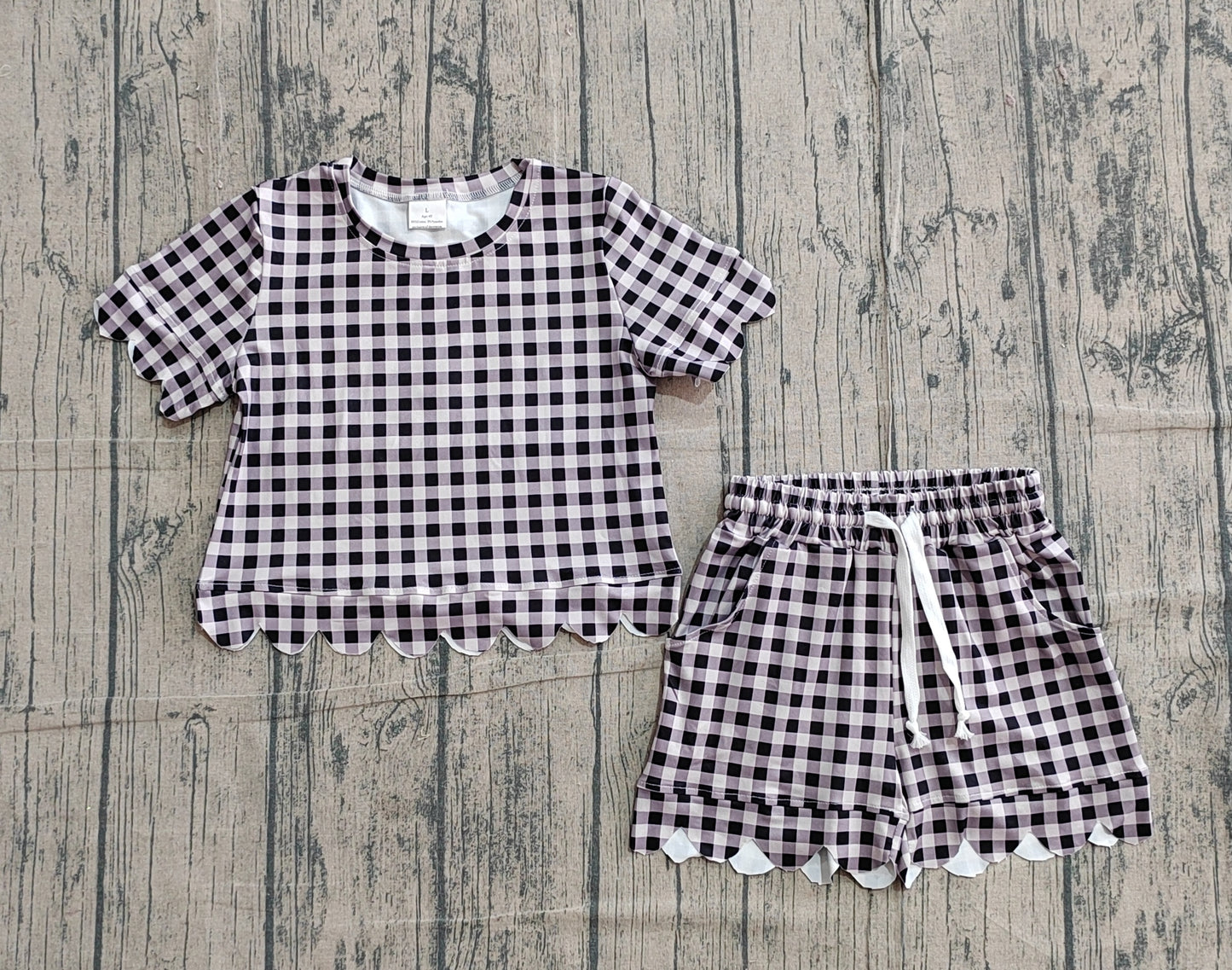 GSSO3182 checkerboard GIRL summer outfit 202603 preorder